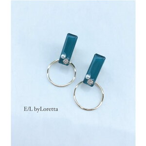 Bijou stick mini hoop pierce/earring(Green)@E/L byLoretta EL GoCb^ accessory ANZT[@O[@rW@XeBbN@~jt[v@sAX@CO@`^@@˂@Nb