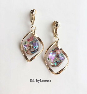 KAKERA shell twist hoop pierce/earring@E/L byLoretta EL GoCb^ accessory ANZT[JP@VF@cCXgt[v@}`J[@WG[@sAX@CO@`^@@˂