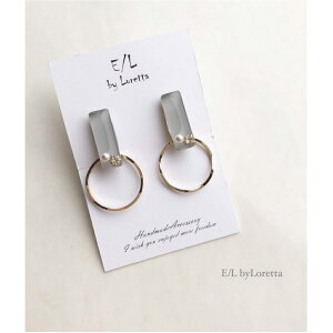 Color bijou stick hoop pierce/earring(Gray)@E/L byLoretta EL GoCb^ accessory ANZT[@rW@XeBbN@t[v@O[@sAX@CO@`^@˂@Nbv@@