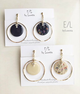 (S2F)Botanical big hoop pierce/earring@ANZT[@sAX@CO@BLACK@ubN@@IVORY@AC{[@ۉF@fB[X@@l@킢@tF~j@i@