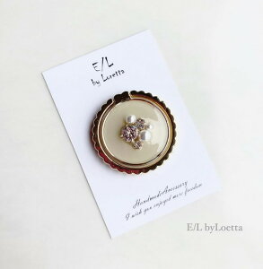 �X�}�z Ring color bijou 2(Ivory)�@E/L byLoretta EL �G���o�C�����b�^ accessory �A�N�Z�T���[�@�X�}�z�����O�@�r�W���@�A�C�{���[�@�S�[���h�@�\��t����
