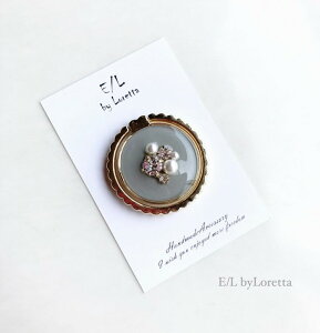 �X�}�z Ring color bijou 2(Gray)�@E/L byLoretta EL �G���o�C�����b�^ accessory �A�N�Z�T���[�@�X�}�z�����O�@�O���[�@�r�W���@�\��t����