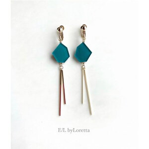 KAKERA w stick pierce/earring(Green)�@E/L byLoretta EL �G���o�C�����b�^ accessory �A�N�Z�T���[�@W�X�e�B�b�N�@�O���[���@�s�A�X�@�C�������O�@�������@14kgf�t�b�N�@�˂����@�N���b�v���@�����Z�b�g�@�n