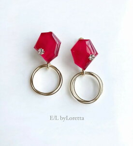 KAKERA triple hoop pierce/earring(Red)@E/L byLoretta EL GoCb^ accessory ANZT[@JP@gv@t[v@bh@ԁ@sAX@CO@`^@@Nbv@˂@