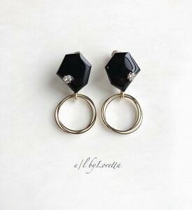 KAKERA triple hoop pierce/earring(Black)@E/L byLoretta EL GoCb^ accessory ANZT[@JP@gv@t[v@ubN@@rW@@sAX@CO@`^@@
