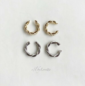 (S2F)Metal twist ear cuff@E/L byLoretta EL GoCb^ accessory ANZT[ wց@GOLD S[h@SILVER@Vo[@@@@fB[X@@@t@bV@nh