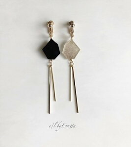 Asymmetry KAKERA w stick pierce/earring(Black × Gold)@E/L byLoretta EL GoCb^ accessory ANZT[@AVg[@JP@WXeBbN@ubN@@S[h@@sAX@CO