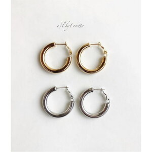 (S2F)Metal chunky hoop pierce@E/L byLoretta EL GoCb^ accessory ANZT[ wց@t[v@GOLD@S[h@SILVER@Vo[@@@@fB[X@@@t@bV