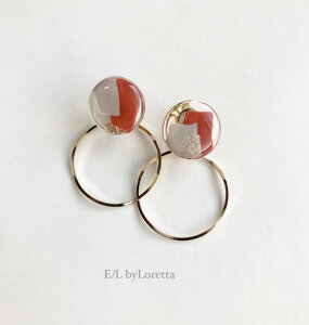2way art circle hoop pierce/earring(Terracotta)@E/L byLoretta EL GoCb^ accessory ANZT[@2EFC@T[N@t[v@eRb^@uE@IW@F@KF@sAX@C