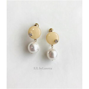 Mini circle color pearl pierce/earring(Yellow)�@E/L byLoretta EL �G���o�C�����b�^ accessory �A�N�Z�T���[�@�~�j�T�[�N���@�p�[���@�C�G���[�@�������@���F�@�s�A�X�@�C�������O�@�`�^���@�����@�˂����@