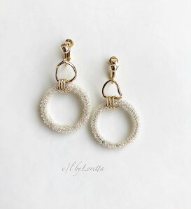 Crystal beads w ring pierce/earring(Gold)@ANZT[@sAX@CO@GOLD@S[h@WHITE@zCg@fB[X@@l@킢@tF~j@i@@@