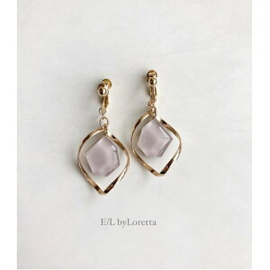 KAKERA color twist hoop pierce/earring(Smoky Pink)@E/L byLoretta EL GoCb^ accessory ANZT[@JP@cCXg@t[v@X[L[sN@sAX@CO@`^@˂@@