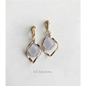 KAKERA color twist hoop pierce/earring(Gray)@E/L byLoretta EL GoCb^ accessory ANZT[@JP@cCXgt[v@O[@sAX@CO@`^@@˂@Nbv@