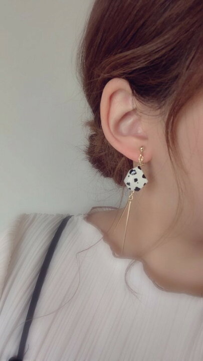 楽天市場】Animal KAKERA w stick pierce/earring(Black × Animal) [cc 