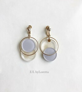 Asymmetry color pallet pierce/earring(Gray×Glitter) [cc]@E/L byLoretta EL GoCb^ accessory ANZT[@AVg[@pbg@O[@Ob^[@@@`^@@˂@