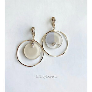 3color big hoop pierce/earring(Ivory)@E/L byLoretta EL GoCb^ accessory ANZT[@rbOt[v@AC{[@O[@NA@@}`J[@sAX@CO@`^sAX@