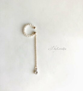 sIׂC[JttCrystal chain × design ear cuff@E/L byLoretta EL GoCb^ accessory ANZT[ @C[Jt@NX^@`F[@@fB[X@@@t@bV