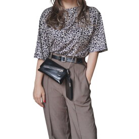 Leopard Pattern Big T-shirts (beige)　レディース　トップス　Tシャツ　レオパード　ヒョウ柄　ビッグサイズ　カジュアル　アニマル柄　モノトーン　ギャル　おしゃれ　お洒落　ファッション　ブランド　ADG　A.D.G　エーディージー　送料無料