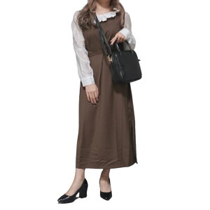 Pleats Collar Classical Onepiece (brown)@fB[X@s[X@uE@NVJ@킢@K[[@O@ F@@݁@OX[u@}LV@lK[[@