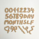 Airie 【 木製 レターバナー 365days banner 】 月齢フォト マンスリーフォト バナー 成長記録 飾り付け 1歳 誕生日 …