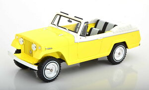 BOS 1/18 W[v R}h JuI I[v 1970 CG[zCg 252 JEEP - COMMANDO CABRIOLET OPEN 1970 YELLOW WHITE LIMITED 252 ITEMS
