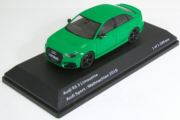 AUDI特注 1/43 アウディ RS3 スポーツバック (グリーン) 2025（Audi S3 