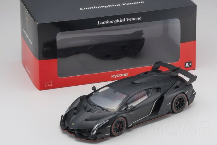 楽天市場】京商 1/18 ランボルギーニ ヴェネーノ マットブラック 