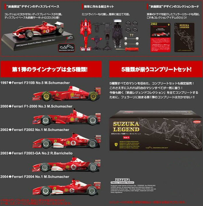 楽天市場】京商 1/64 Vol.1 5台セット フェラーリ Ferrari F310B / F1 