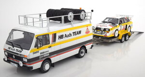 オットーモービル 1/18 フォルクスワーゲン/アウディ 3モデルセット VW LT45+クワトロS1+トレーラー VW/Audi Set mit 3 Modellen VW LT Audi S1 and trailer Rally Portugal 1985 HB Rhrl/Geistdoerfer Limited Edition 3000 pcs