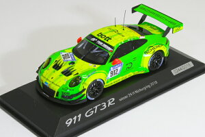 Xp[N  1/43 |VF 911 (991) GT3R #912 2018 }^C[VO D juNN 24 Porsche 911 GT3R Manthey Racing Winner 24h Nurburgring