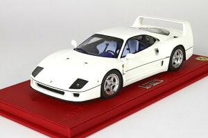 BBR MODEL 1/18 �t�F���[�� F40 1987 �z���C�g �V���o�[�z�C�[�� 92����� FERRARI SILVER WHEELS BIANCO AVUS - WHITE