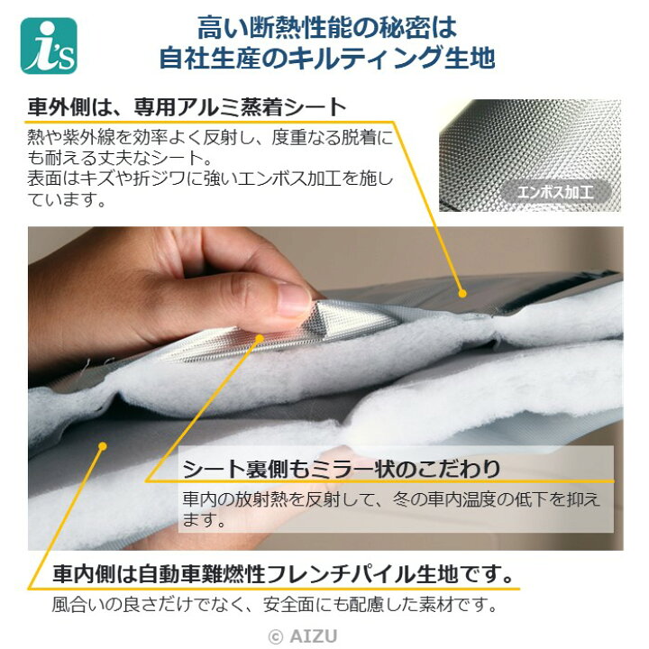 楽天市場 シボレー アストロ H5 04 H17 04 サンシェード 車中泊 カーテン 目隠し 結露防止 防寒 日よけ 高断熱マルチシェード シルバー フロント3枚セット アイズアールブイ 楽天市場店