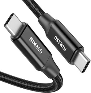 Nimaso USB C Type C P[u (Gen2) 100W/5A}[d USB3.1 PDΉ 4K / 60Hz fo 2m ^Cvc P[u MacBook/MacBook Air (2018/2020)AiPad Pro(
