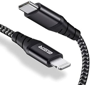 ESR USB Tpye -C - LightningP[uA USB-C toCgjO P[uAMFiF؎擾AiPhone 12/SE/11/ 11 Pro/11 Pro Max/XR/XS Max/XS/X/ 8/8 PlusAiPad8