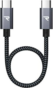 RAMPOW Type C-Type C P[u 20CM/PD3.0 60wΉ/ۏؕt PD3.0[d MacbookPro/iPad Pro/Google PixelȂǃ^CvCΉ ݑΖx