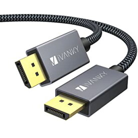 Displayport ケーブル,iVanky DPケーブル 1.2/4K/2M 4K@60Hz,2K@165Hz, 2K@144Hz, DP to DP ケーブル，最大21.6Gbpsハイスピード，PC/ASUS/Dell/Acer ノートパソコン