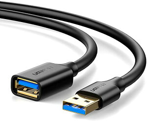 UGREEN USB 延長 1M USB3.0 延長ケーブル 金メッキコネクタ 高速データ転送 aオス-aメス USBケーブル 延長コード