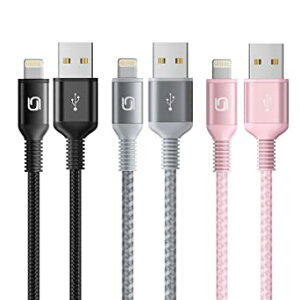 Apple iPhone [dP[u 2M 3{Zbg 3F USB P[u CgjOP[u iPhoneX/Xs/Xs Max/Xr/8 Plus/8/7 Plus/7/6s Plus/6s/6 Plus/6/iPad Air/iPad m