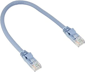 �G���R�� LAN�P�[�u�� CAT6A 0.3m �ܐ܂�h�~�R�l�N�^ cat6a�Ή� �X�^���_�[�h �u���[ LD-GPA/BU03