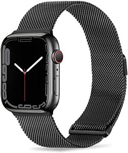 Anlinser Rp`u Apple Watch oh45mm 44mm 42mm 41mm 40mm 38mmACNXvt̒\ȃXeXX`[^ohIWatchV[Y7/6/5/4/3/2/1/SE ɑΉ 42mm/