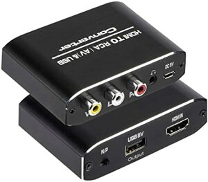 HDMI to RCAϊRo[^ 1080P HDMI to AV 3RCA CVBs R|Wbg d USB P[ut rfI3.5 mm AuxI[fBIA_v^ TVXeBbNAPS3APCAbvgbvAXboxAHDTVADV