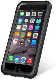 iPhone8 ケース 防水 iPhone7ケース 防水 DINGXIN 指紋認証対応 防水 防雪 防塵 耐震 耐衝撃 IP68防水規格 アイフォン8 ケース フォンケース7ケース 防水 ストラップ 付き 黒