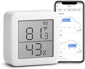 Works with Alexa認定 SwitchBot 温湿度計 デジタル スマート家電 高精度 スイス製センサー スマホで温度湿度管理 熱中症対策 アラーム付き グラフ記録 Alexa、Google home、HomePod、IFTTT に対応(