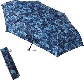 ムーンバット urawaza(ウラワザ) 折りたたみ傘 迷彩柄 ネイビーブルー 52 3秒で折りたためる傘