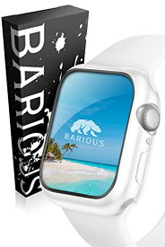 BARIOUS BARIGUARD3 for AppleWatch アップルウォッチ用 防水 保護ケース マットホワイト Apple Watch Series6 Series5 Series4 SE SE2 対応 44mm