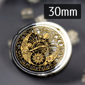 シーリングスタンプヘッド 1100693「天体時計」3cm ヘッドのみ 封蝋印 真鍮製 真ちゅう製 金属製スタンプ 月 宇宙