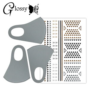 Glossy(ObV[) fR}XN J[}XN fR[V}XNLbg ^bN V[1 }XN3 O[ ʃTCY DM-308GM (䂤pPbgΉ)