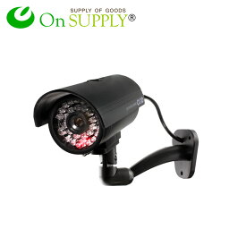 ダミーカメラ 防犯カメラ ダミー ボックス型 (OS-169) ブラック 赤外線 暗視タイプ 防犯対策