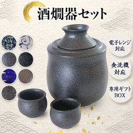 酒燗器 保温器付き酒器 (大) 盃 2個付 しゅかんき 冷酒器 熱燗 徳利 とっくり おちょこ セット 日本酒 保温 ギフト プレゼント