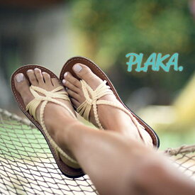 【SALE】PLAKA SANDALプラカサンダル USブランド サンダル フラット ストラップサンダル ヨガ リゾート ビーチスタイル（plaka-seahell）インポートシューズ